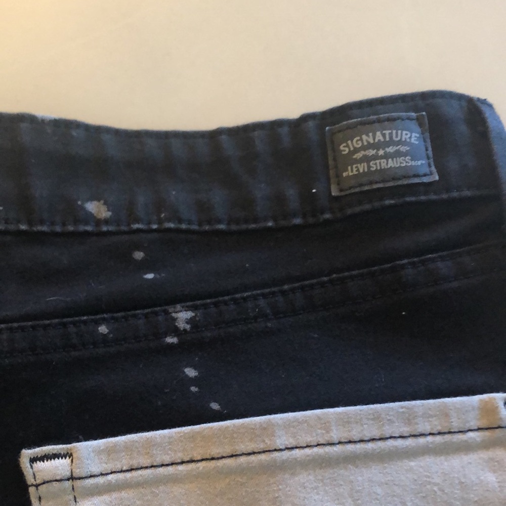 Signature Levi’s Black jeans tie-dye distressed bottoms Levi Strauss & Co 8 - Picture 6 of 8